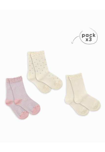 Medias Niña Largas Pack X3 Surtido Multicolor