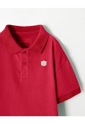 Polo Oversize Roja Niño Rojo