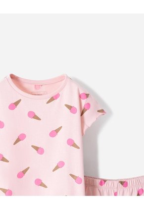 Pijama Camiseta + Short Niña Rosa