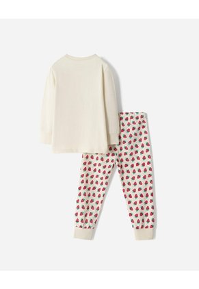 Pijama Buzo + Pantalón Algodón Niña Beige