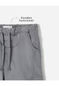 Pantalón Tipo Cargo Drill Gris Niño Gris de BABY FRESH