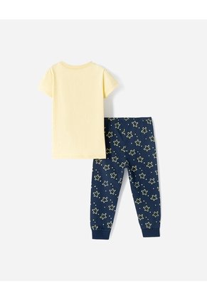 Pijama Camiseta + Pantalón Algodón Niña Amarillo