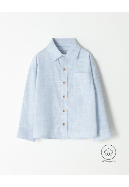 Camisa Manga Larga Regular Rayas Niño Multicolor