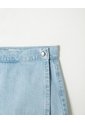 Falda Short Denim Algodón índigo Claro Niña Azul Oscuro de BABY FRESH