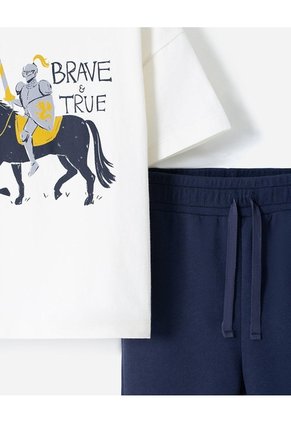 Conjunto Camiseta + Pantalón Algodón Niño Azul