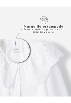 Vestido Midi Regular Blanco Niña Blanco