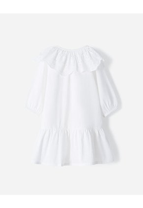 Vestido Midi Regular Blanco Niña Blanco