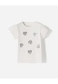 Camiseta Regular Estampada Brillos Niña Blanco de BABY FRESH