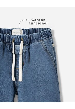 Jean Wide Leg índigo Unisex Azul Oscuro