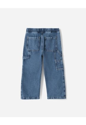 Jean Wide Leg índigo Unisex Azul Oscuro