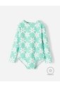 Vestido De Baño Manga Larga Protección UV Estampado Niña Verde de BABY FRESH