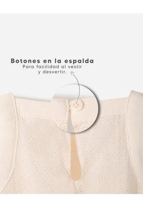Vestido Midi Tull Capas Blanco Niña Blanco