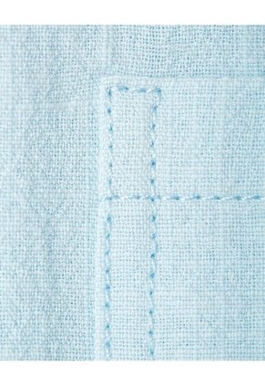 Camisa Manga Larga Algodón Azul Niño Azul