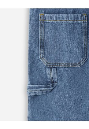 Jean Wide Leg índigo Unisex Azul Oscuro