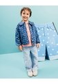 Jean Wide Leg Tiro Medio Algodón Bordado índigo Medio Niña Azul Oscuro de BABY FRESH