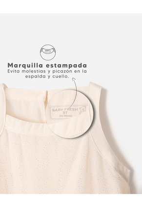 Vestido Midi Tull Capas Blanco Niña Blanco