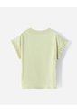 Camiseta Regular Algodón Estampado Bordado Niña Verde de BABY FRESH