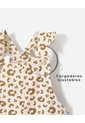 Overol Corto Animal Print Niña Beige de BABY FRESH