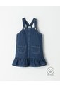 Overol Tipo Jardinera Algodón índigo Oscuro Niña Azul de BABY FRESH