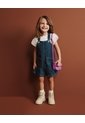 Overol Tipo Jardinera Algodón índigo Oscuro Niña Azul de BABY FRESH