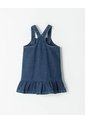 Overol Tipo Jardinera Algodón índigo Oscuro Niña Azul de BABY FRESH