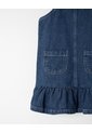 Overol Tipo Jardinera Algodón índigo Oscuro Niña Azul de BABY FRESH
