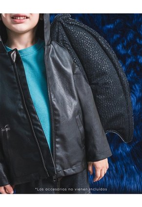 Chaqueta Dragón Negra Niño Negro