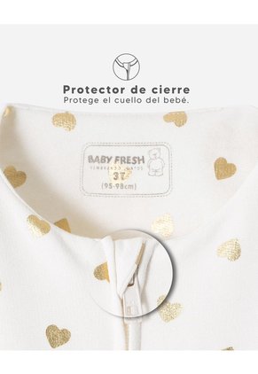 Buzo Regular Estampado Niña Beige
