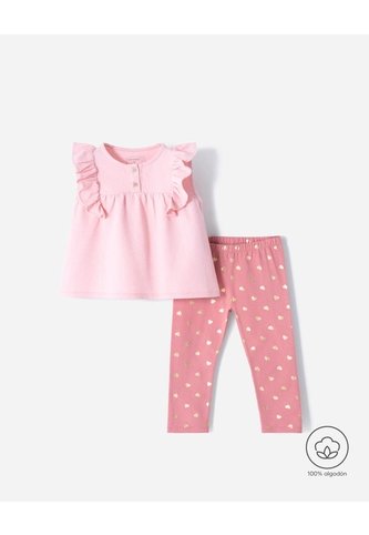 Conjunto Camiseta + Pantalón Niña Rosa BABY FRESH