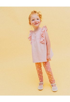 Conjunto Camiseta + Pantalón Niña Rosa