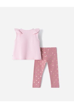 Conjunto Camiseta + Pantalón Niña Rosa