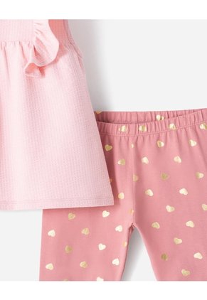 Conjunto Camiseta + Pantalón Niña Rosa
