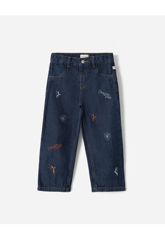Jean Straight Apliques Bordados índigo Oscuro Niño Azul Oscuro BABY FRESH
