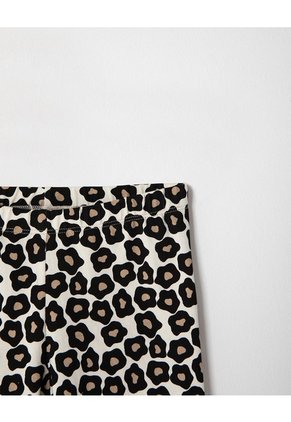 Legging Tiro Medio Estampado Niña Beige