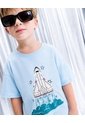Camiseta Oversize Algodón Estampada Niño Azul de BABY FRESH