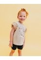Camiseta Regular Estampada Niña Beige de BABY FRESH