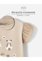 Camiseta Regular Estampada Niña Beige de BABY FRESH