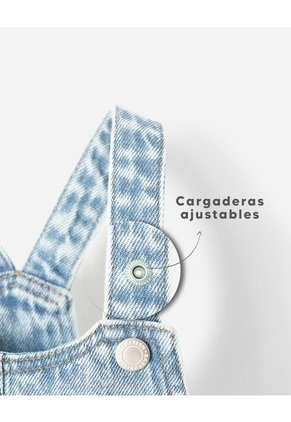 Overol Jardinera Regular índigo Medio Niña Azul Oscuro