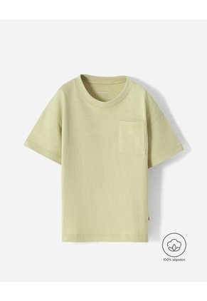 Camiseta Oversize Algodón Verde Niño Verde