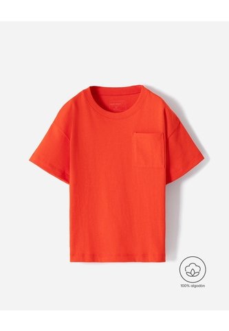 Camiseta Oversize Algodón Naranja Niño Naranja BABY FRESH