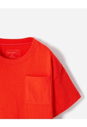 Camiseta Oversize Algodón Naranja Niño Naranja