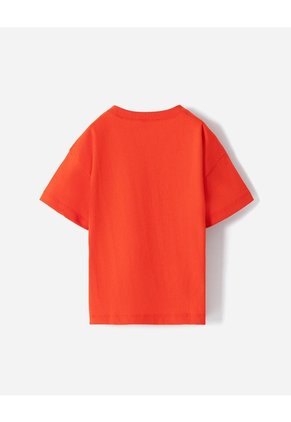 Camiseta Oversize Algodón Naranja Niño Naranja