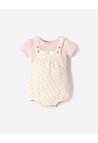 Conjunto Camiseta + Enterizo Algodón Bebé Niña Beige BABY FRESH