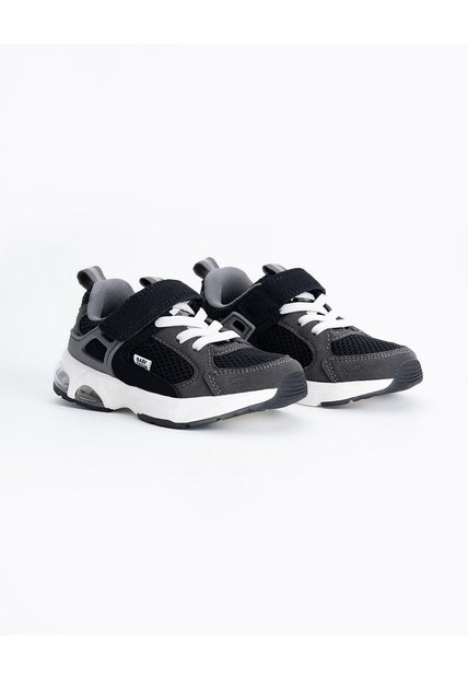 Tenis Deportivos Negros Niño Gris