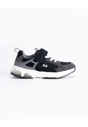 Tenis Deportivos Negros Niño Gris