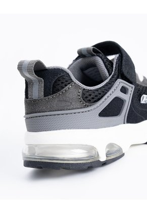 Tenis Deportivos Negros Niño Gris