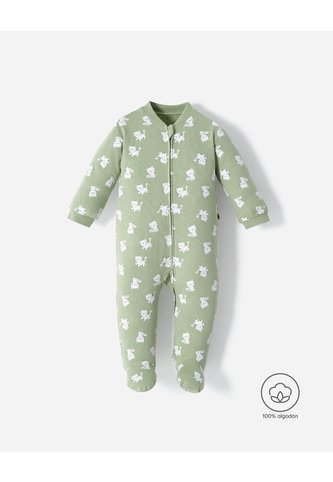 Pijama Algodón Cierre Doble Sentido Estampada Bebé Niña Verde BABY FRESH