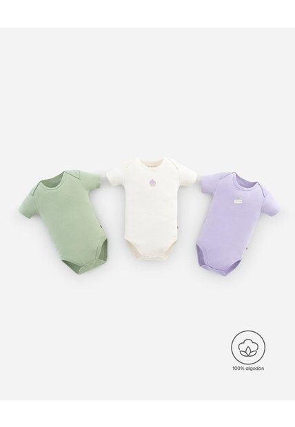Body Manga Corta Algodón X3unds Surtido Bebé Niña Multicolor