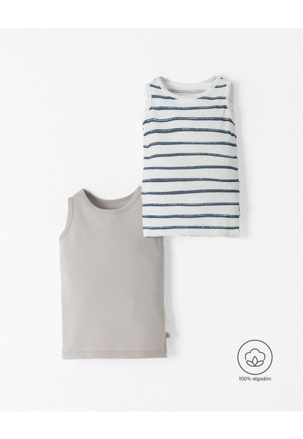 Camiseta Esqueleto Algodón X2unds Surtida Niño Multicolor