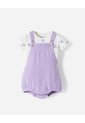 Conjunto Camiseta + Enterizo Algodón Bebé Niña Lila de BABY FRESH